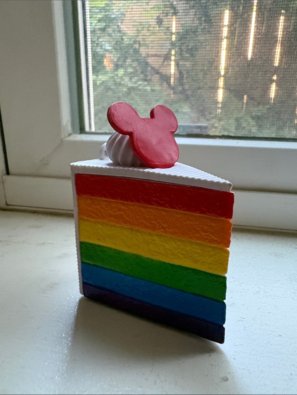 Disney Parks Pride Rainbow Layer Cake Slice state clip/charm.